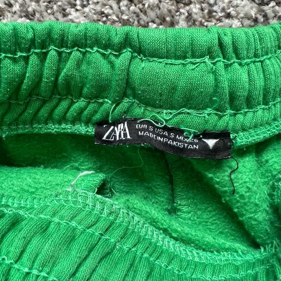 Zara Sweatpants Green Small - Picture 2 of 3